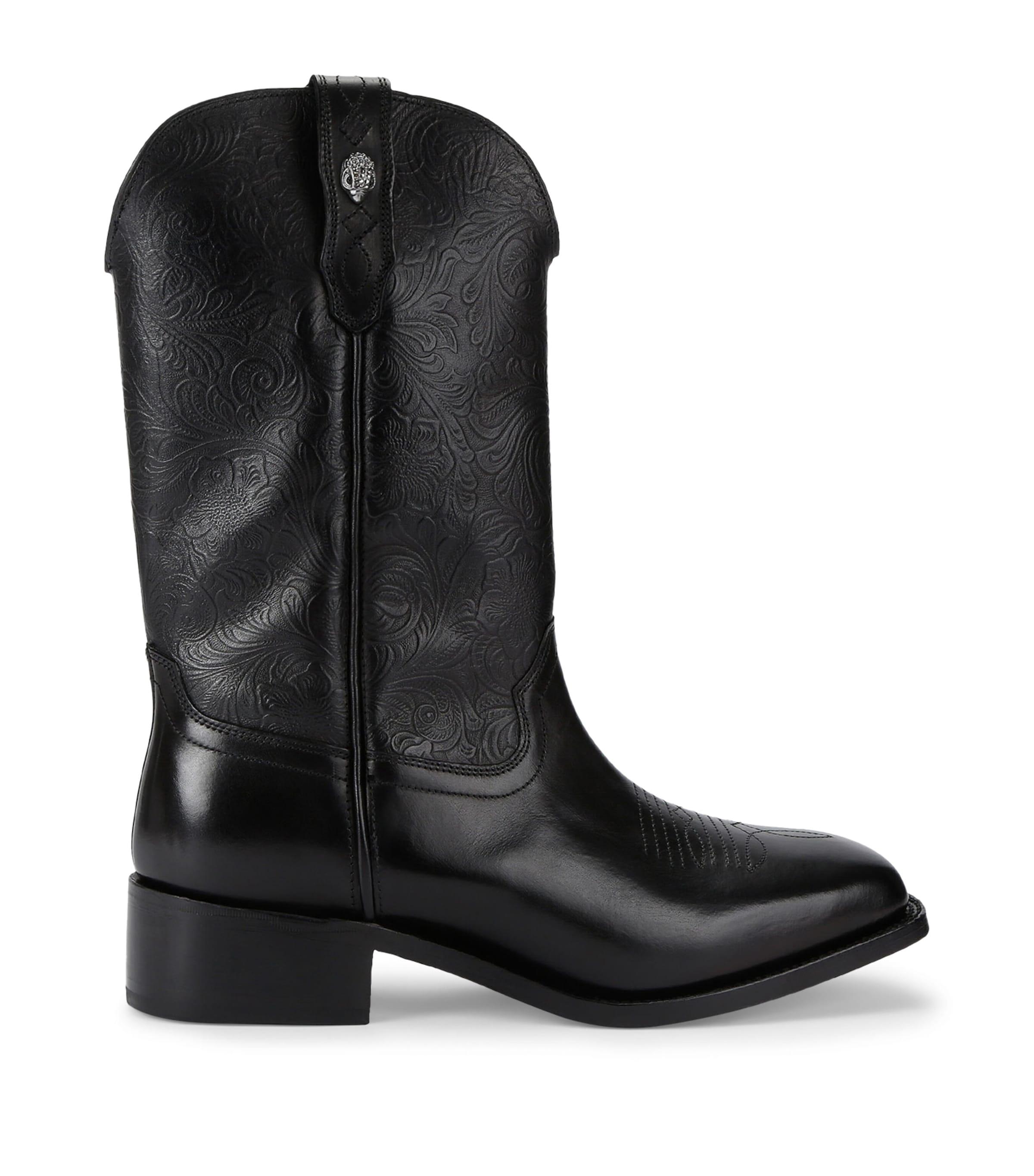 Kurt Geiger London Leather Phoenix Western Boots by KURT GEIGER