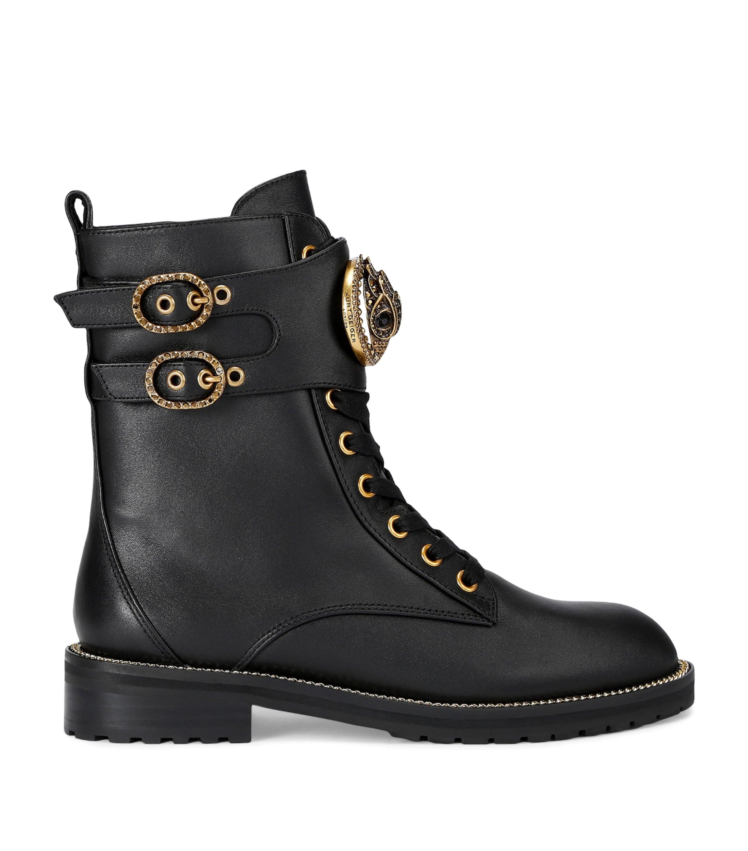 Kurt Geiger London Leather Stoop Lace-Up Boots by KURT GEIGER