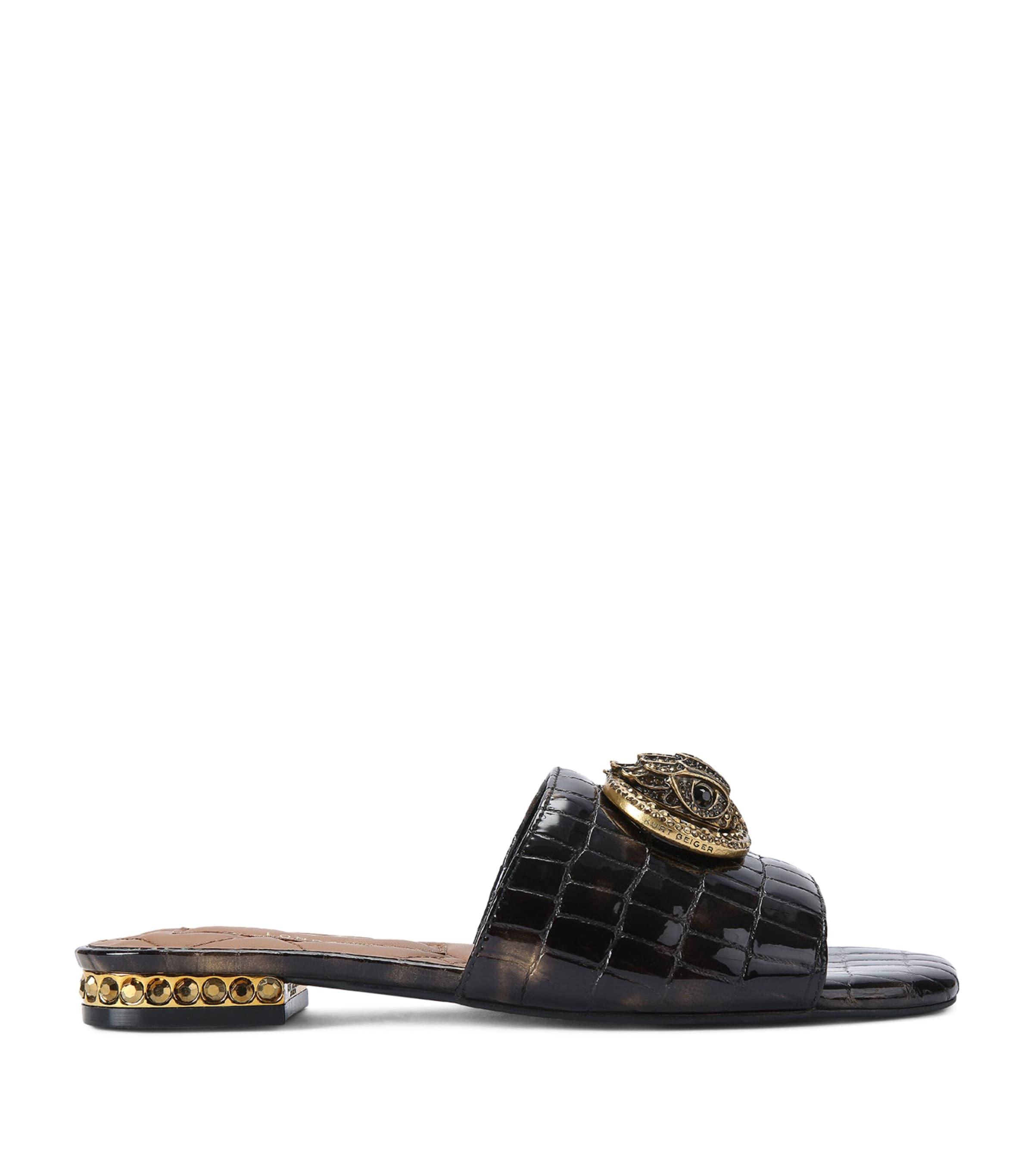 Kurt Geiger London Patent Chelsea Flat Sandals by KURT GEIGER