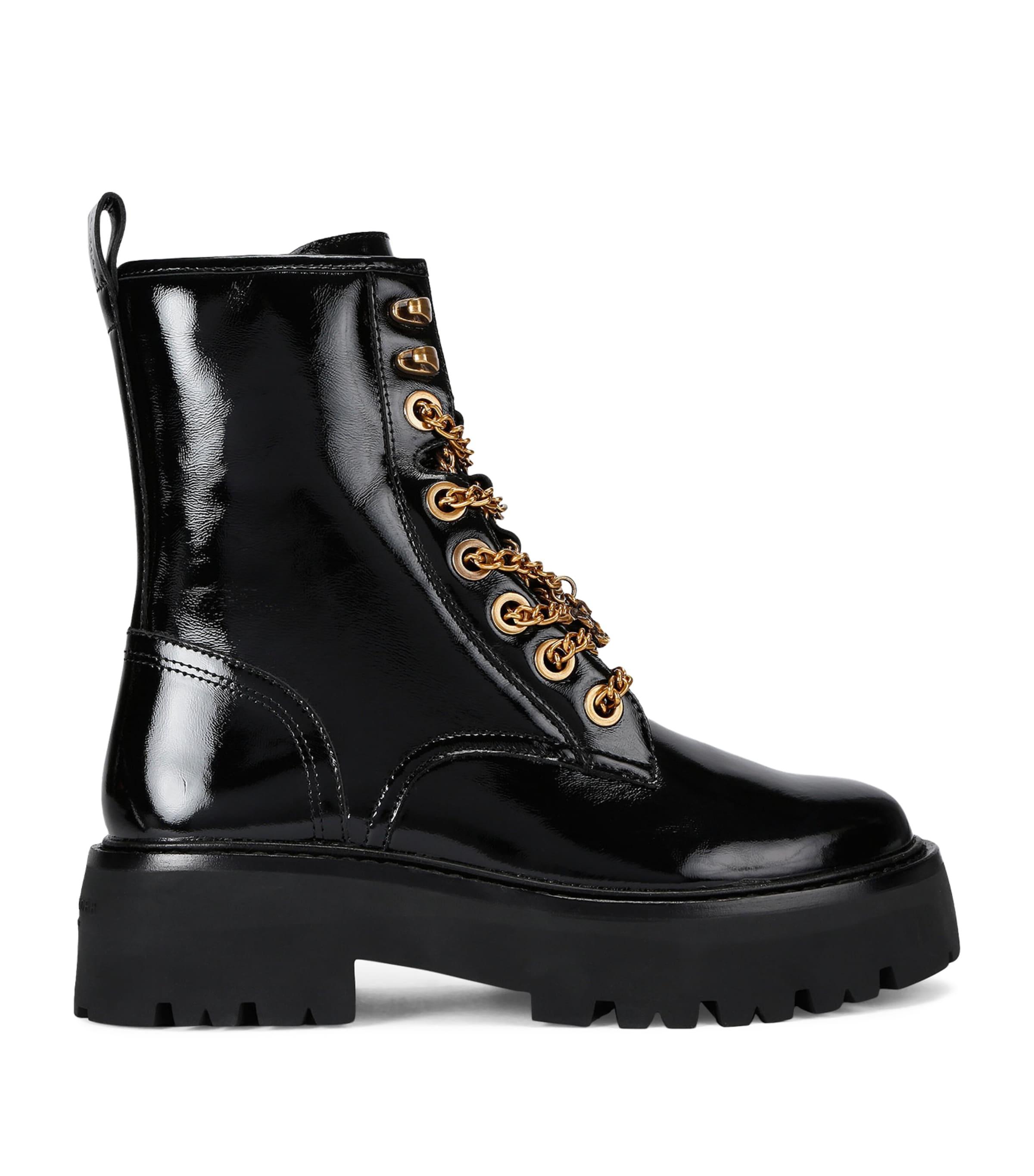 Kurt Geiger London Patent Leather Matilda Ankle Boots by KURT GEIGER