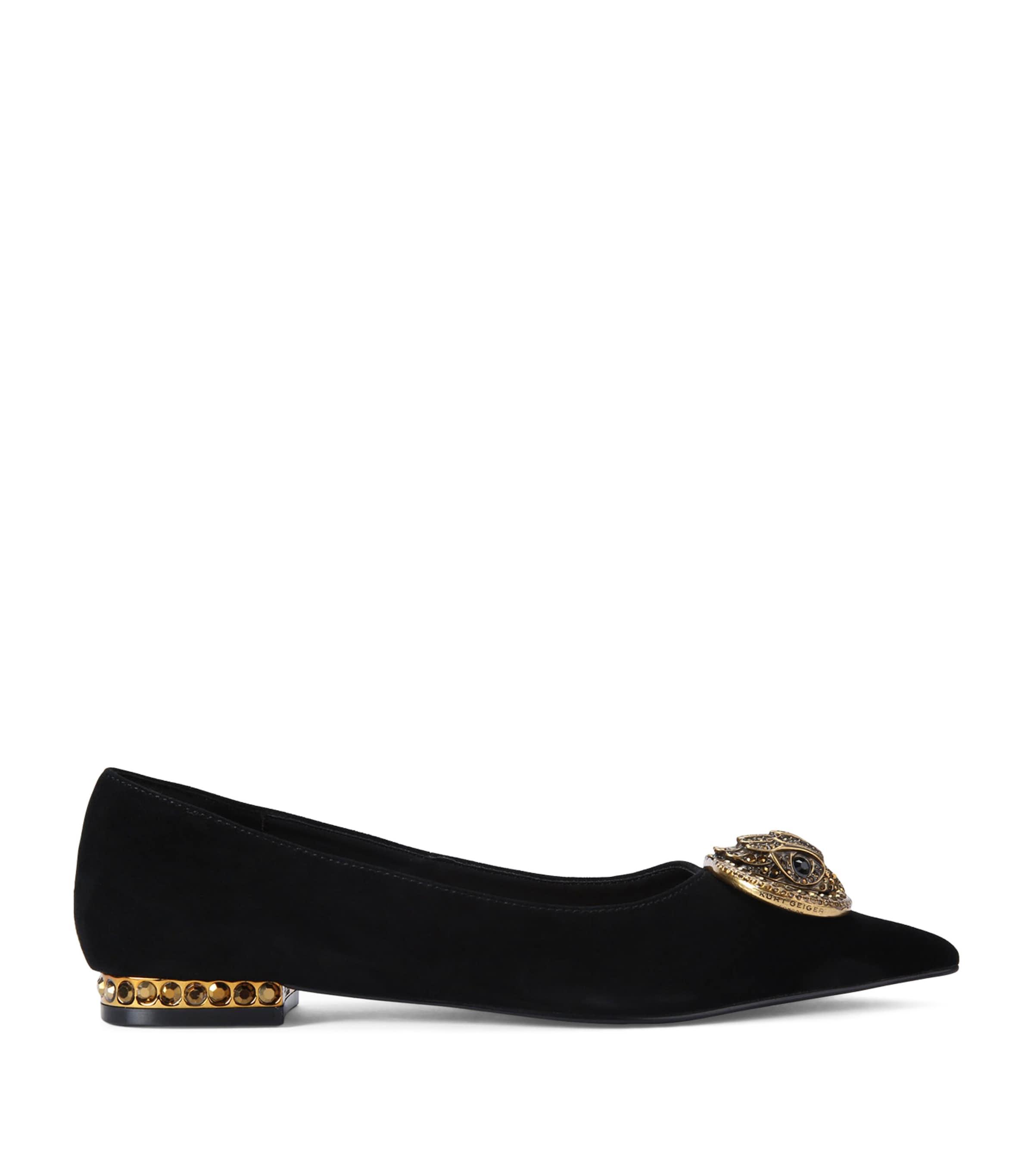 Kurt Geiger London Suede Chelsea Pointed Ballet Flats by KURT GEIGER