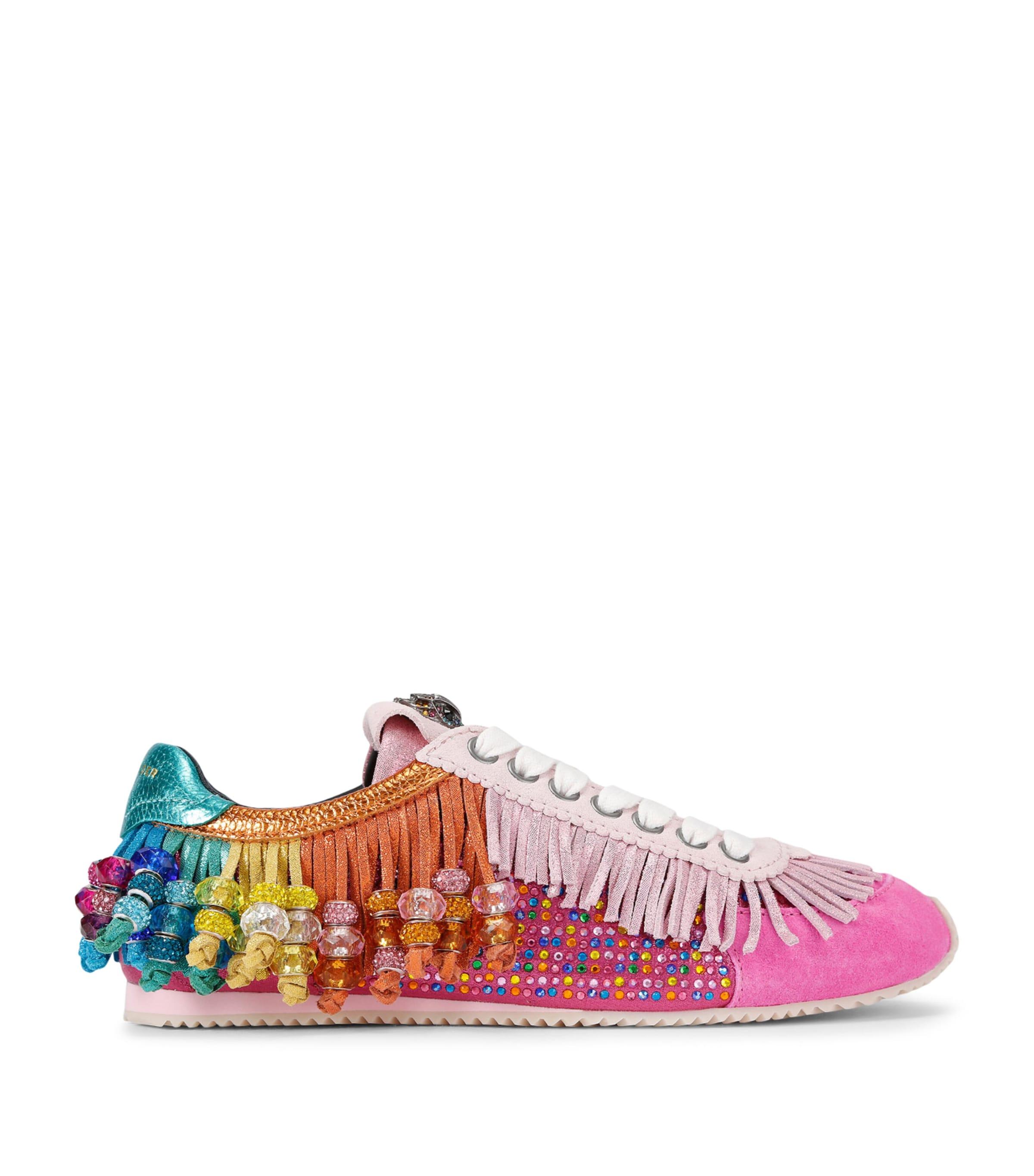 Kurt Geiger London Suede Fringe Islington Sneakers by KURT GEIGER
