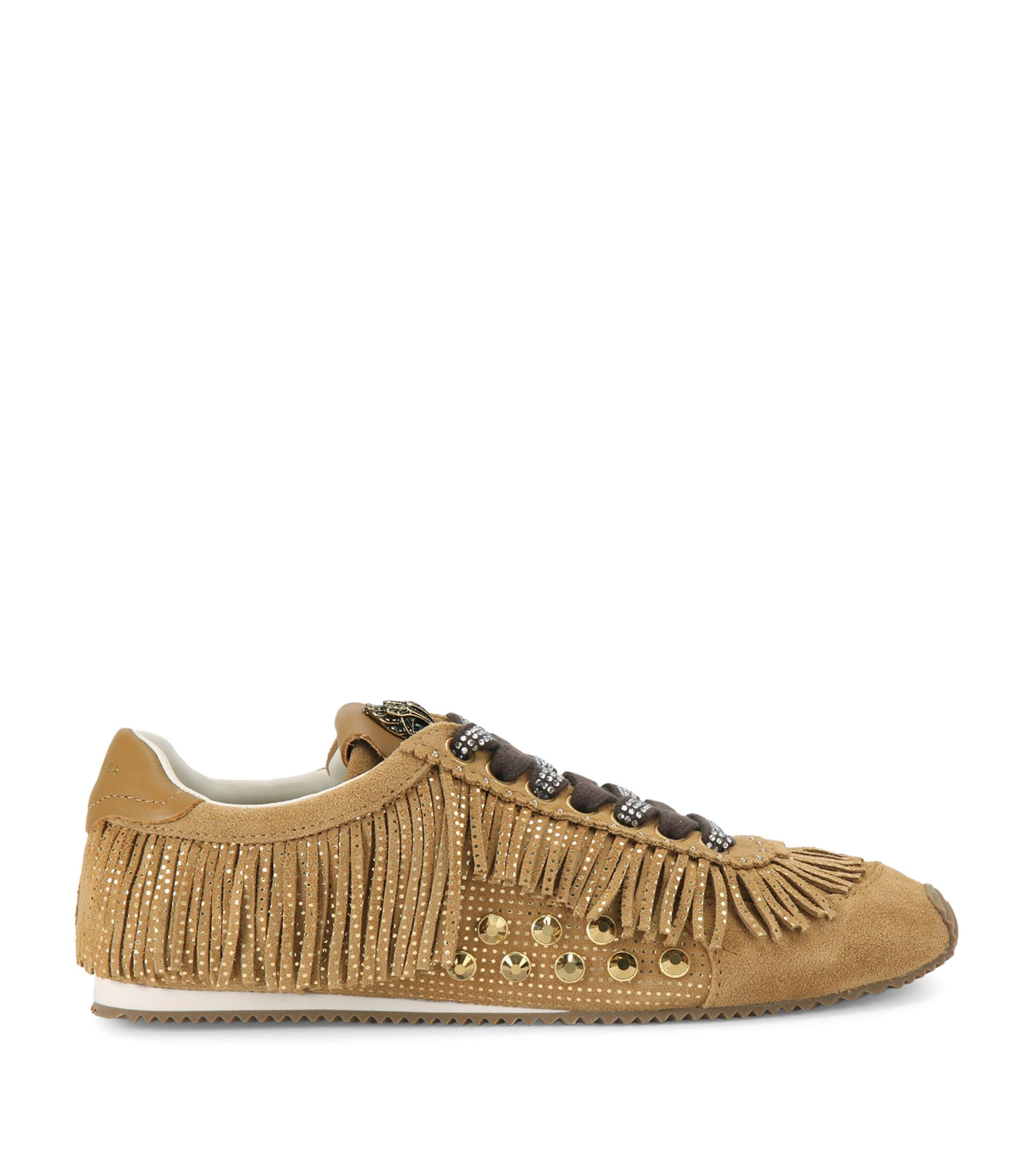 Kurt Geiger London Suede Fringed Islington Sneakers by KURT GEIGER