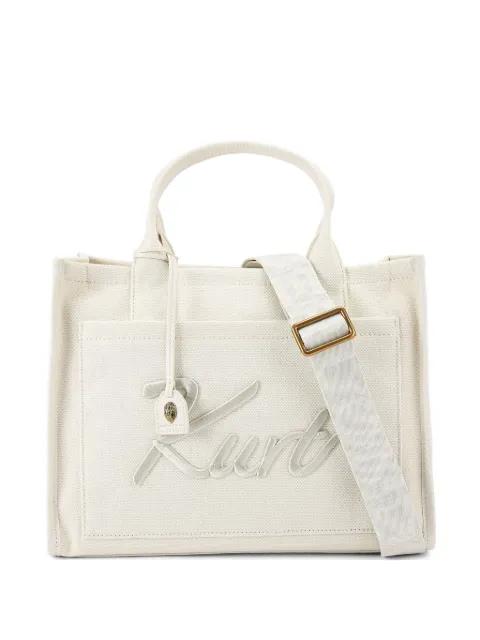 Kurt embroidered tote bag by KURT GEIGER