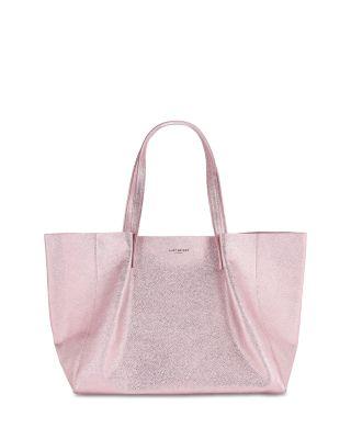 Violet Large Metallic Leather Tote by KURT GEIGER