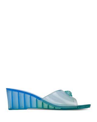 Women's Maddison Blue Wedge Mule Sandals by KURT GEIGER
