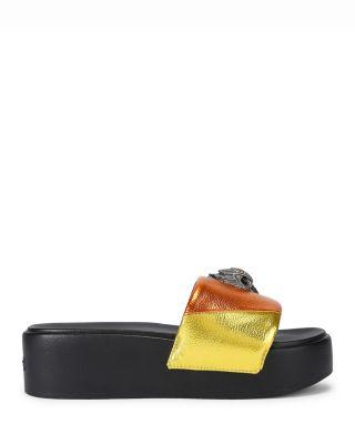 Women's Meena Eagle Platform Slides by KURT GEIGER