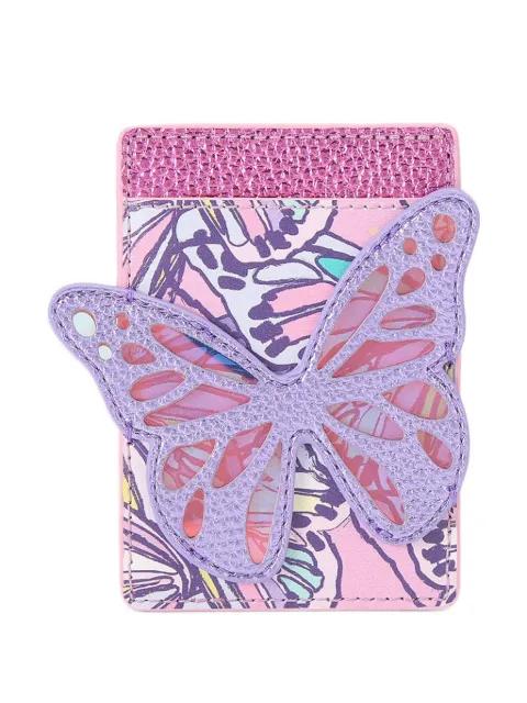 butterfly-motif printed card holder by KURT GEIGER