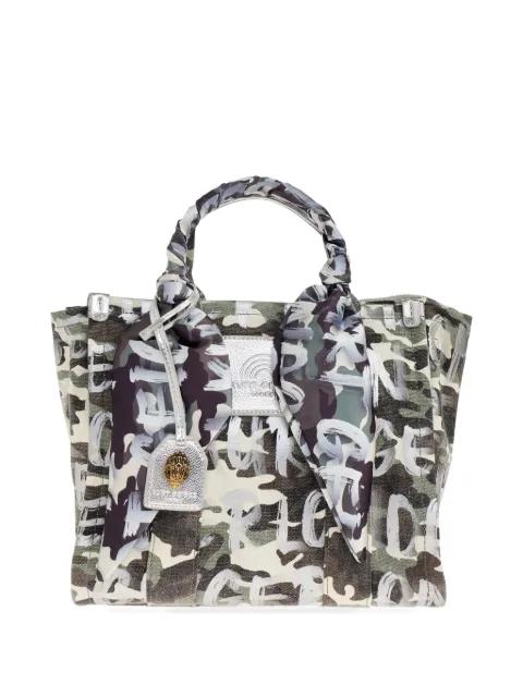 camouflage lettering tote bag by KURT GEIGER