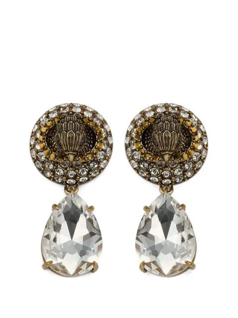 crystal-embellished Eagle head earrings by KURT GEIGER