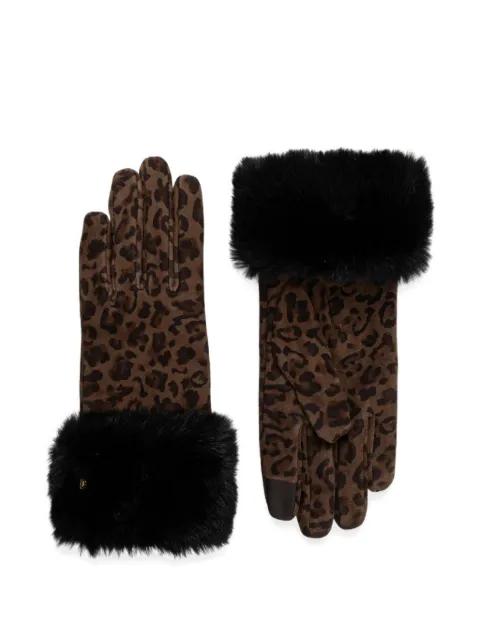 leopard-print gloves by KURT GEIGER