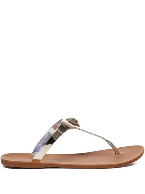 logo-detail T-bar flip-flops by KURT GEIGER