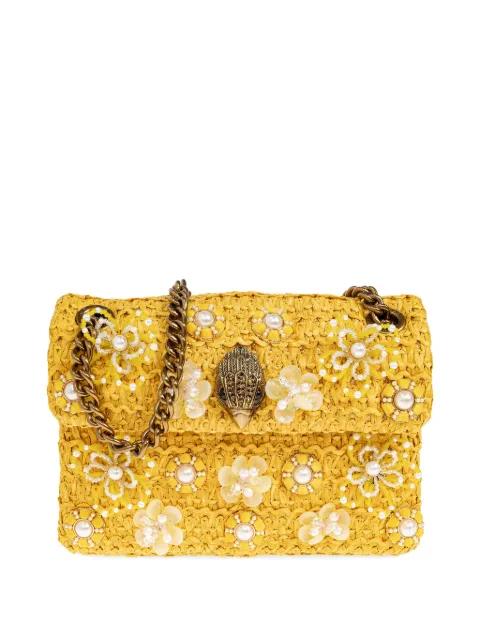 mini Kensington floral-embellished shoulder bag by KURT GEIGER