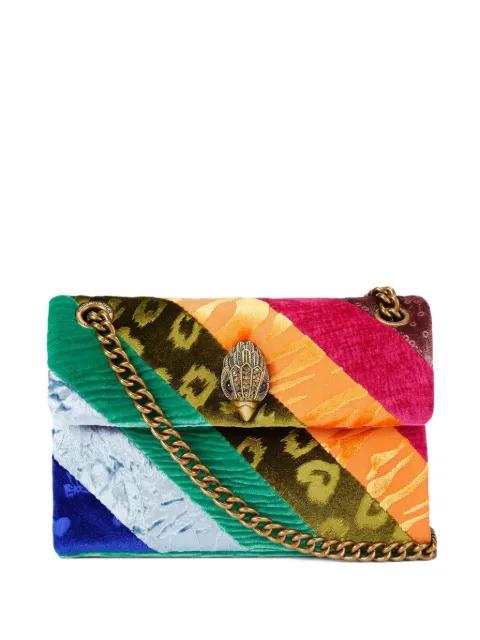 mini kensington striped crystal eagle head cross body bag by KURT GEIGER
