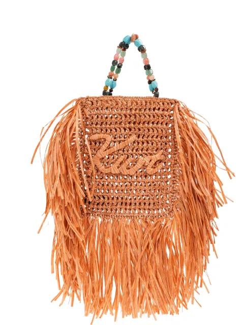 mini tote fringe bag by KURT GEIGER