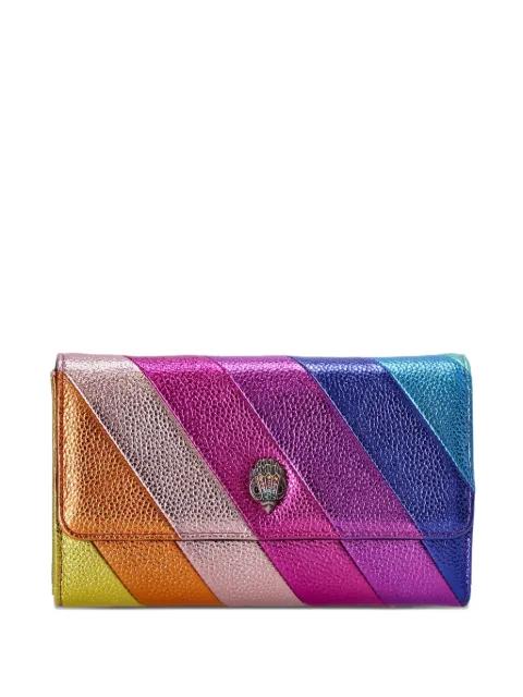 rainbow-stripe metallic clutch bag by KURT GEIGER