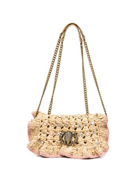 small Chelsea ruffled embellished shoulder bag by KURT GEIGER small Chelsea ruffled embellished shoulder bag by KURT GEIGER