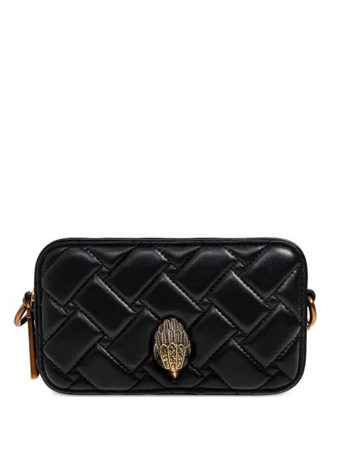 small Kensington quilted appliqué clutch bag by KURT GEIGER