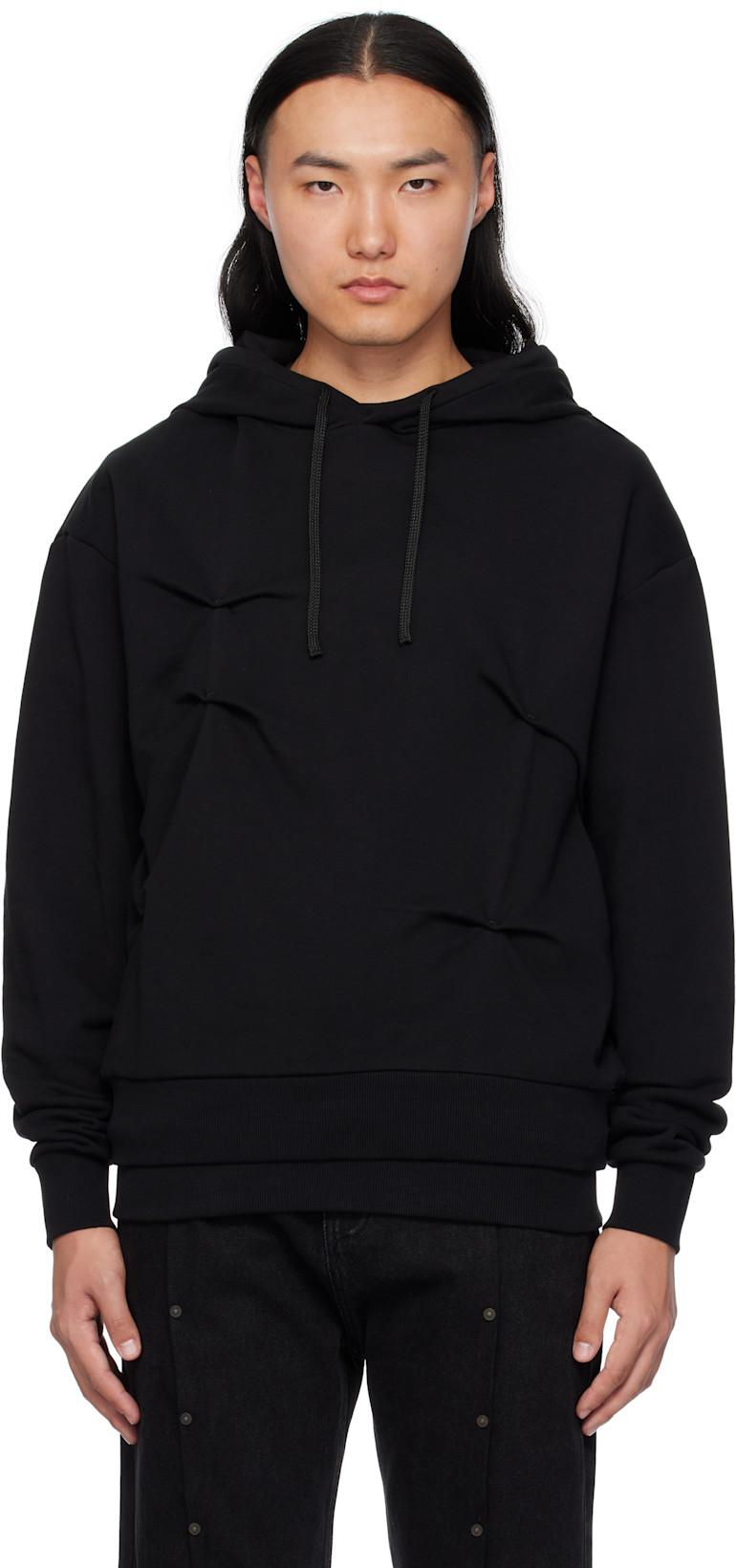 Black Multi Rivet Hoodie by KUSIKOHC