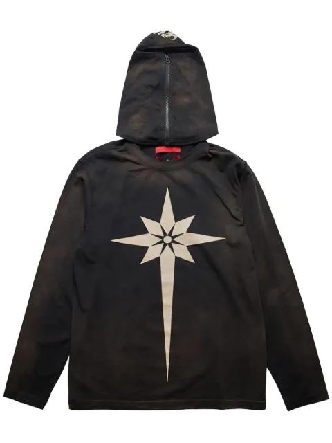 Origami-print hoodie by KUSIKOHC