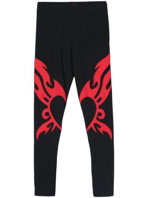 heart-print leggings by KUSIKOHC
