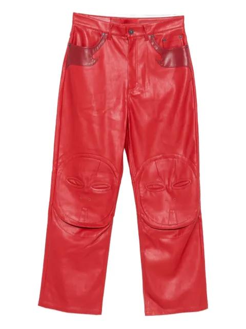 mask-detail pocket trousers by KUSIKOHC