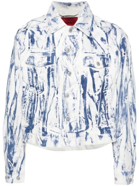 washed denim jacket by KUSIKOHC