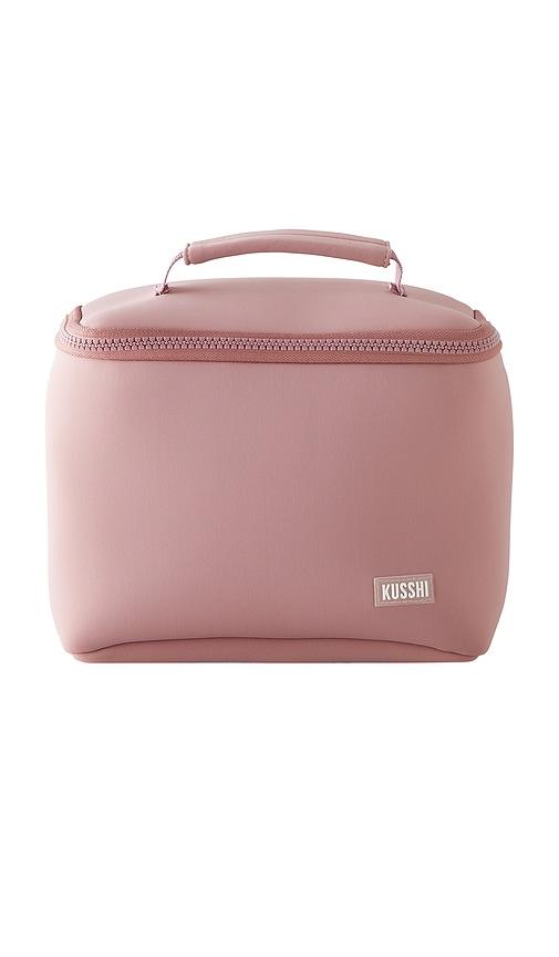 Kusshi Neoprene Train Case Small in Mauve & Stone by KUSSHI Kusshi Neoprene Train Case Small in Mauve & Stone by KUSSHI