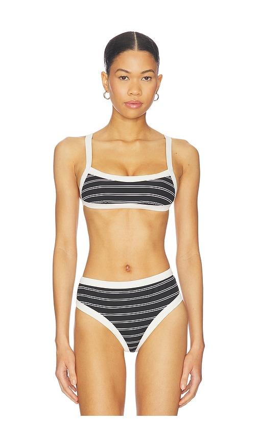 KYA Marlow Reversible Bikini Top in Black,White by KYA