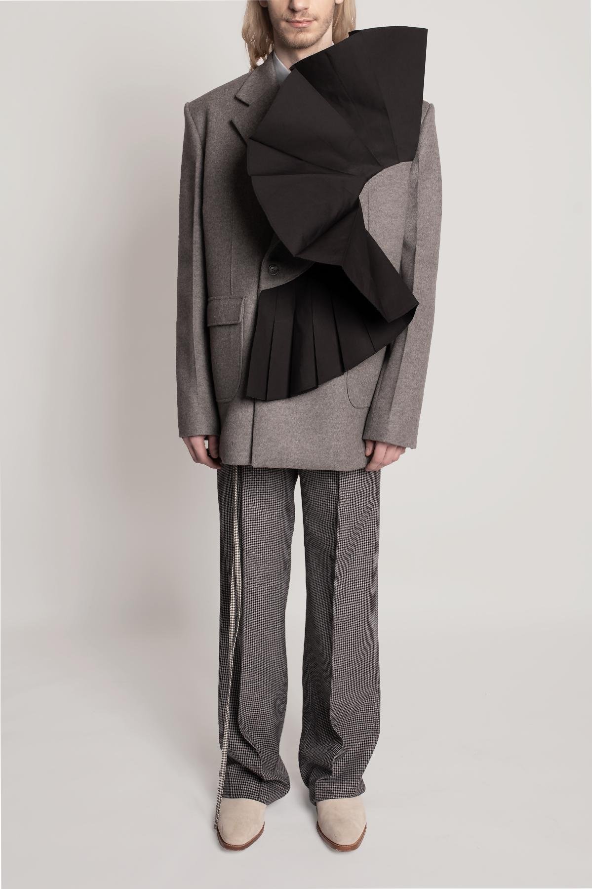 OVER-SIZED DB PLEATED JACKET by KYLE HO