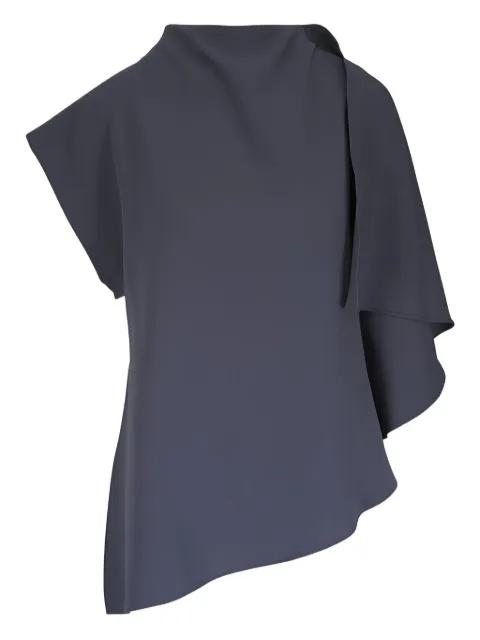 one-shoulder draped blouse by KZ_K STUDIO