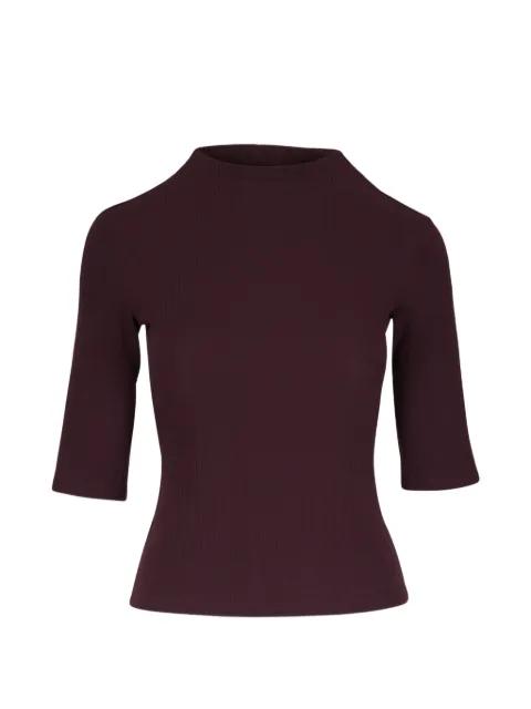 ribbed crew-neck T-shirt by KZ_K STUDIO