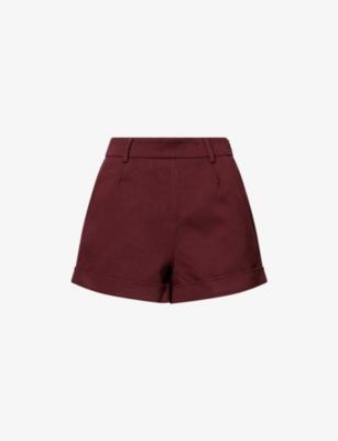 High-Rise Tailored Cotton-Blend Shorts by L.A-SPACE