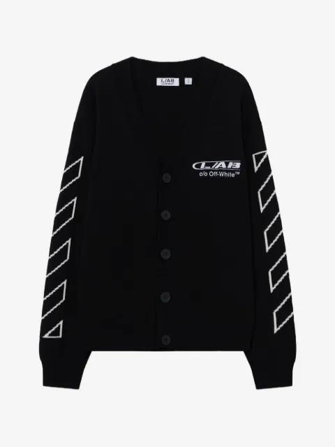 Off Active Diagonal knitted cardigan by L/AB C/O OFF-WHITE