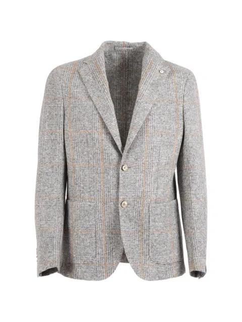 checked single-breasted blazer by L.B.M. 1911