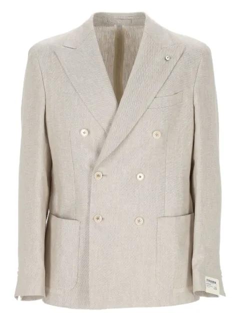 double-breasted linen blazer by L.B.M. 1911