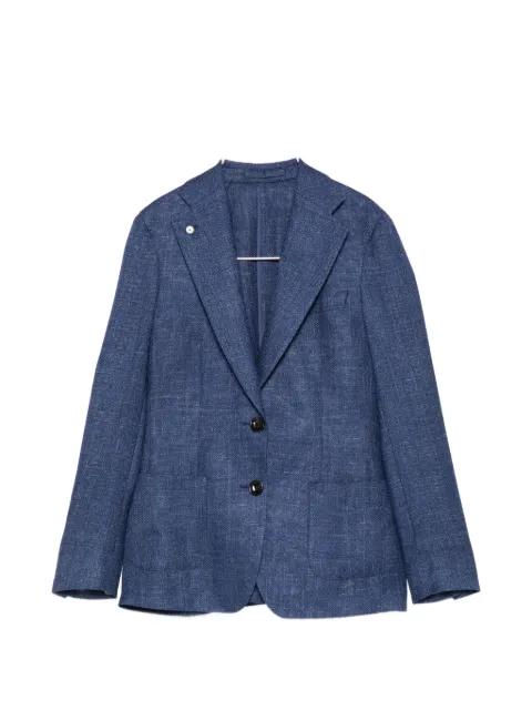 marl-effect patch-pocket blazer by L.B.M. 1911