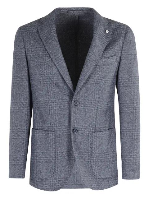 checked single-breasted blazer by L.B.M.