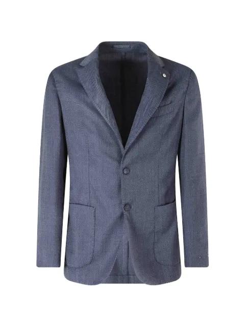 herringbone single-breasted blazer by L.B.M.