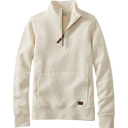 Quilted Long-Sleeve 1/4-Zip Pullover Sweatshirt by L.L.BEAN