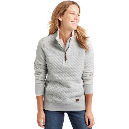 Quilted Long-Sleeve 1/4-Zip Pullover Sweatshirt by L.L.BEAN