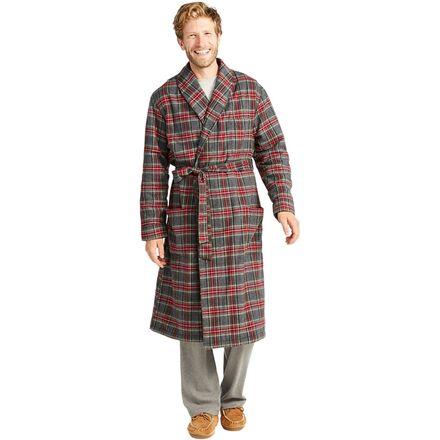 Scotch Plaid Flannel Sherpa Lined Robe by L.L.BEAN