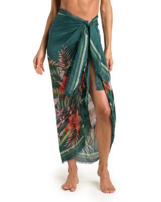 Courtyard Palms Canga Sarong Swim Cover-Up by LA BLANCA