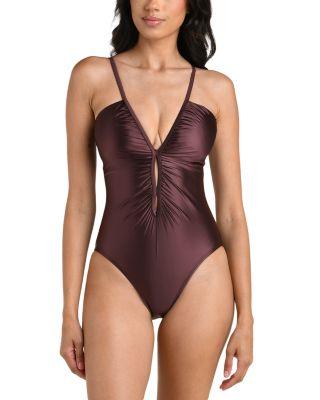Earth Goddess V Neck One Piece Swimsuit by LA BLANCA
