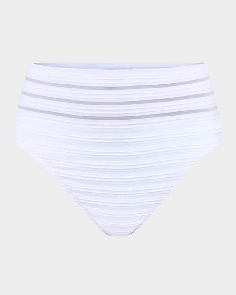 Fluid Lines High-Waist Bikini Bottoms by LA BLANCA
