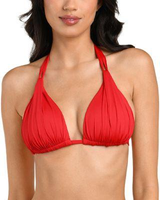 Island Gathered Halter Bikini Top by LA BLANCA