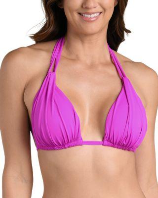 Island Gathered Halter Bikini Top by LA BLANCA