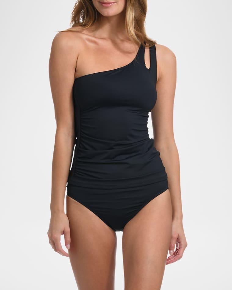 Island Goddess One-Shoulder Keyhole Tankini Swim Top by LA BLANCA