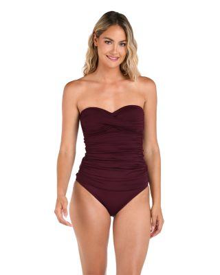 Island Goddess Twist Tankini Top & Island Goddess Shirred Bikini Bottom by LA BLANCA