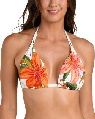 Jungle Blossoms Halter Bra Bikini Top by LA BLANCA